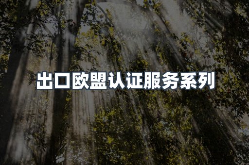 出口欧盟认证服务